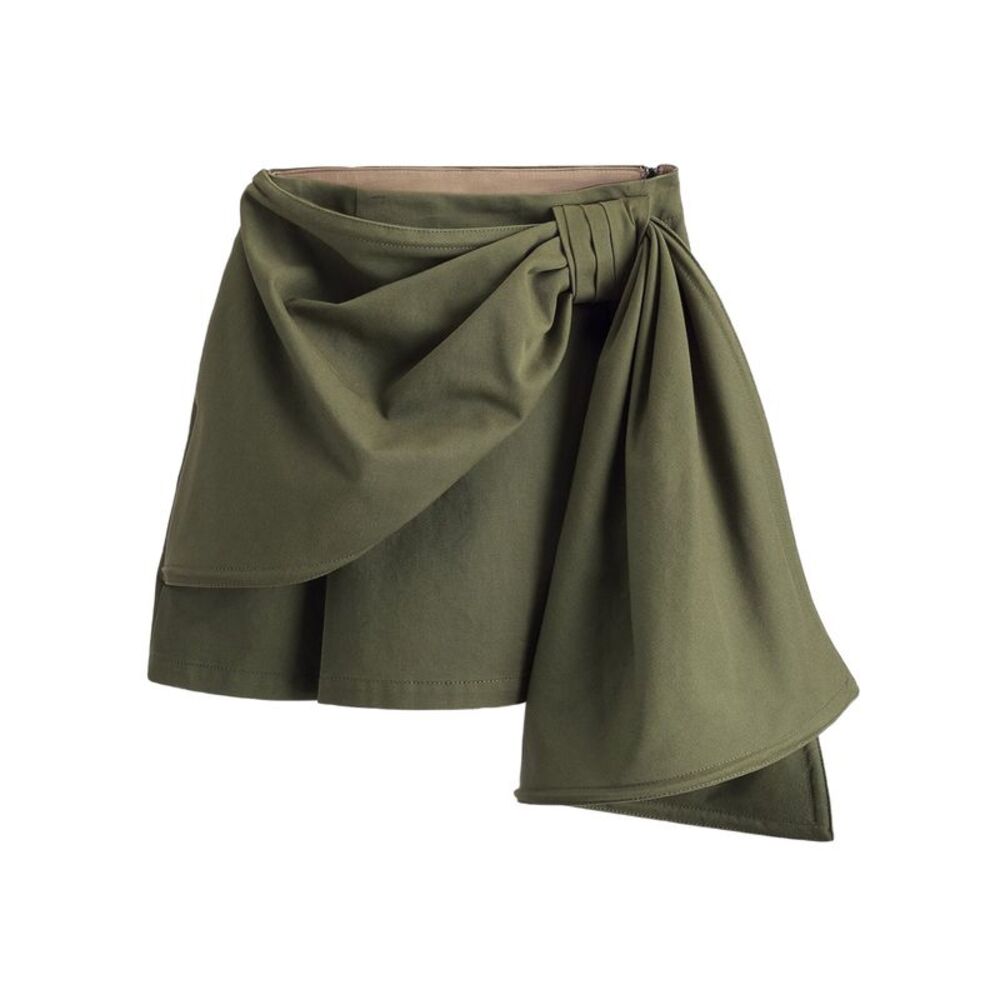 Dior Women Canvas Mini Skirt With Maxi Bow